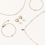 Mini Pearl Necklace Bridesmaids Gift Set (Gold)