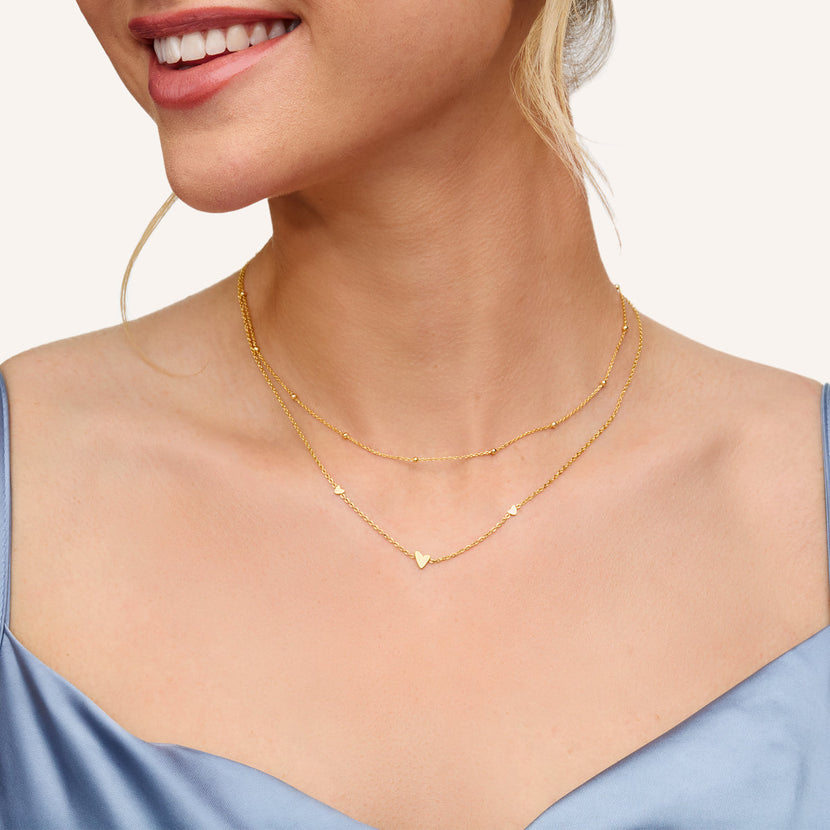 Mini Heart Necklace (Gold)