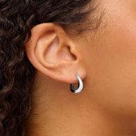 Mini Organic Hoops (Silver)