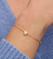 Steiff Teddy Bear & Birthstone Bracelet Bundle (Gold)