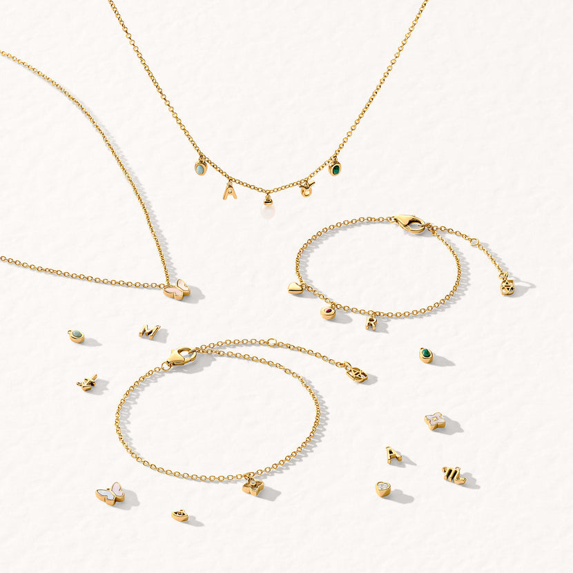 Made Mine Fine Charm Necklace (Gold)