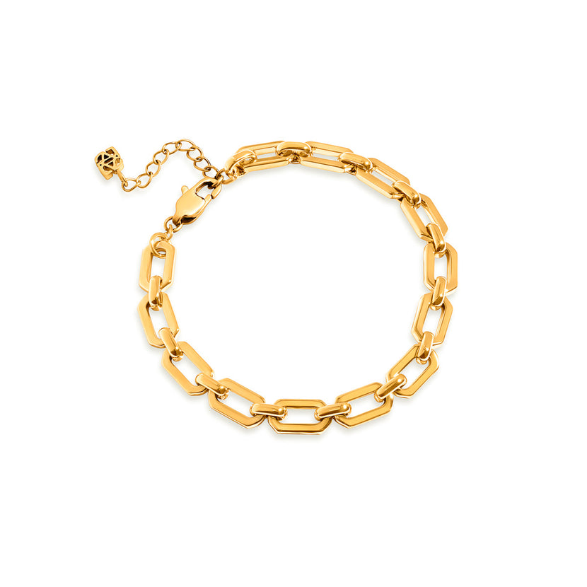 Statement Link Bracelet (Gold)