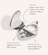 Photo Love Locket Necklace (Silver)