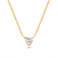 Heart Birthstone Legacy Necklace 1ct (Gold)
