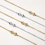 Birthstone Infinity Bracelet (Silver)