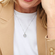 Floating Birthstone Charm (Silver)