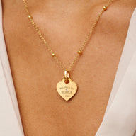 Mini Heart Token Necklace (Gold)