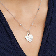 Mini Heart Token Necklace (Silver)