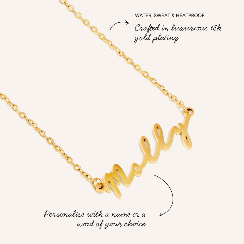 Signature Name Necklace (Gold)