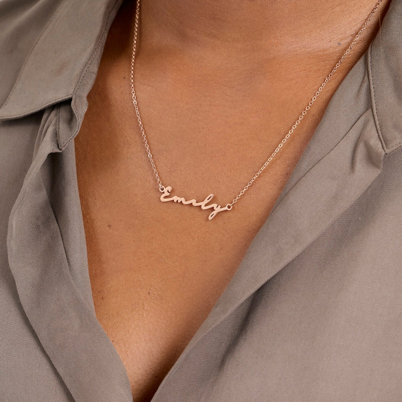 Signature Name Necklace (Rose Gold)