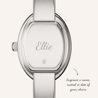 Polka Dot Crystal Watch & Bangle Set (Silver)