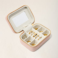 Small Leather Jewellery Box (Blush Nude)