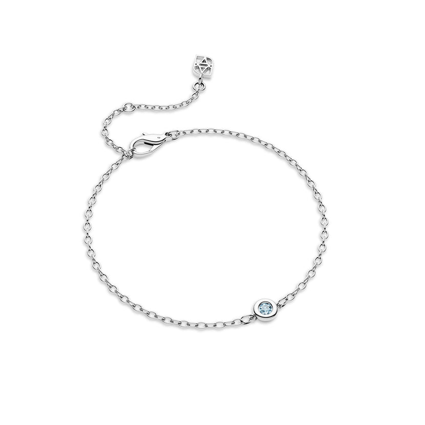 Fine Aquamarine Bracelet (Silver)