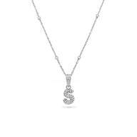 Bubble Initial Necklace (Silver)