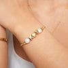 Organic Pearl Bracelet Charm (Gold)