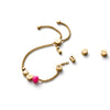 Bubble Clover Bracelet Charm (Gold)