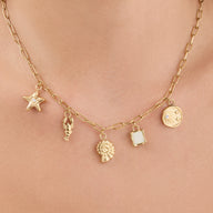 Ocean Charms Necklace (Gold)