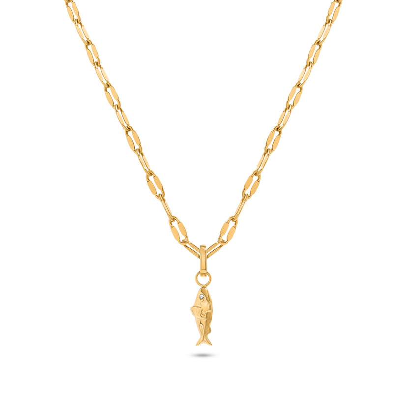 Ocean Charms Sardine Necklace (Gold)