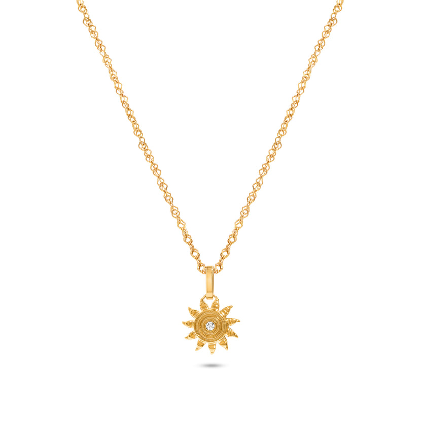 Ocean Charms Sun Necklace (Gold)