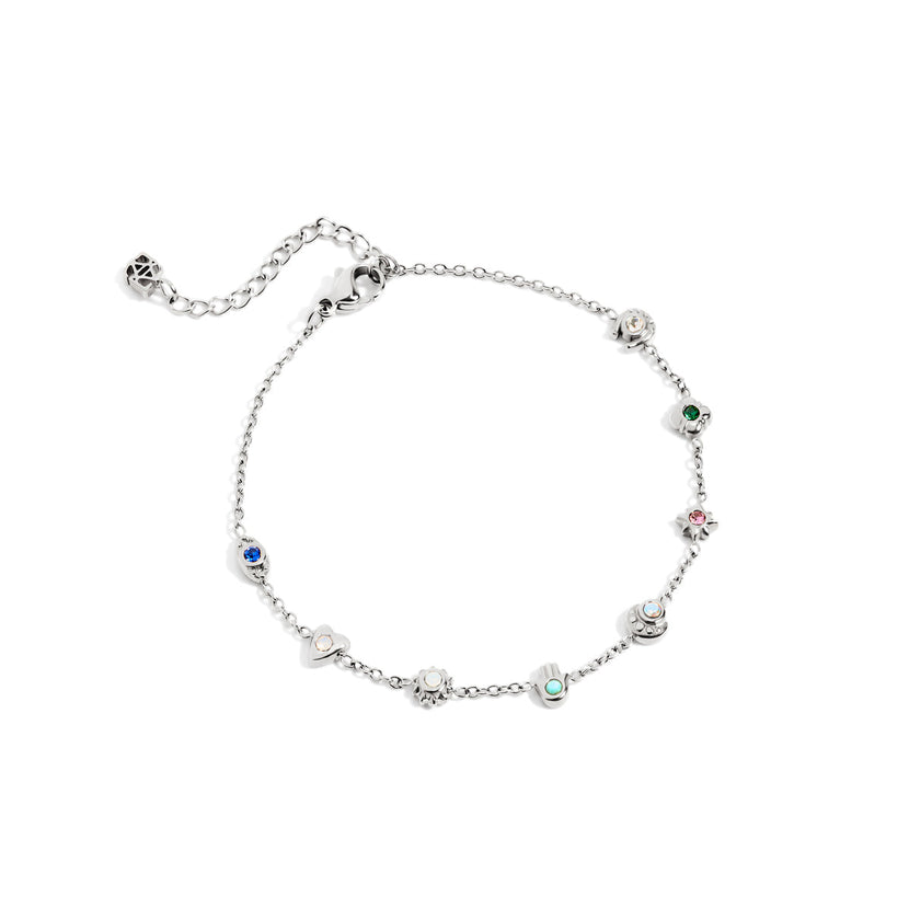 Talisman Mini Charm Bracelet (Silver)