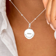 Custom Talisman Coin Necklace (Silver)