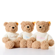 Steiff Teddy Bear & Initial Necklace Bundle (Gold)