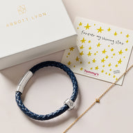 Tommy's Charity Genuine Leather Charm Bracelet (Navy)