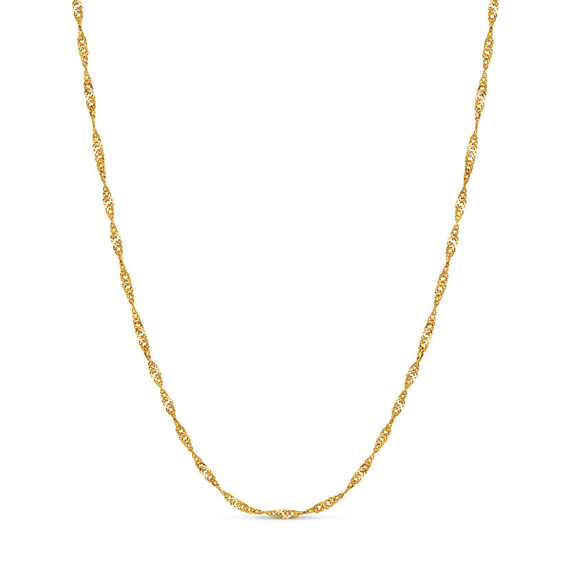 Twisted Chain Necklace (Gold)