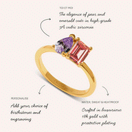 Custom Toi Et Moi Birthstone Legacy Ring (Gold)