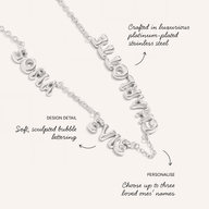 Bubble Name Necklace (Silver)
