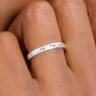 Fine Script Name Ring (Silver)