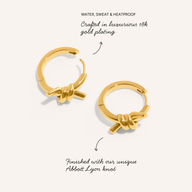 Twisted Knot Hoops (Gold)