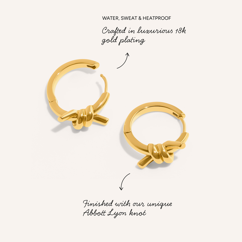 Twisted Knot Hoops (Gold)