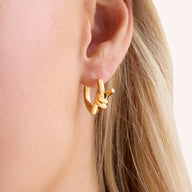 Twisted Knot Hoops (Gold)