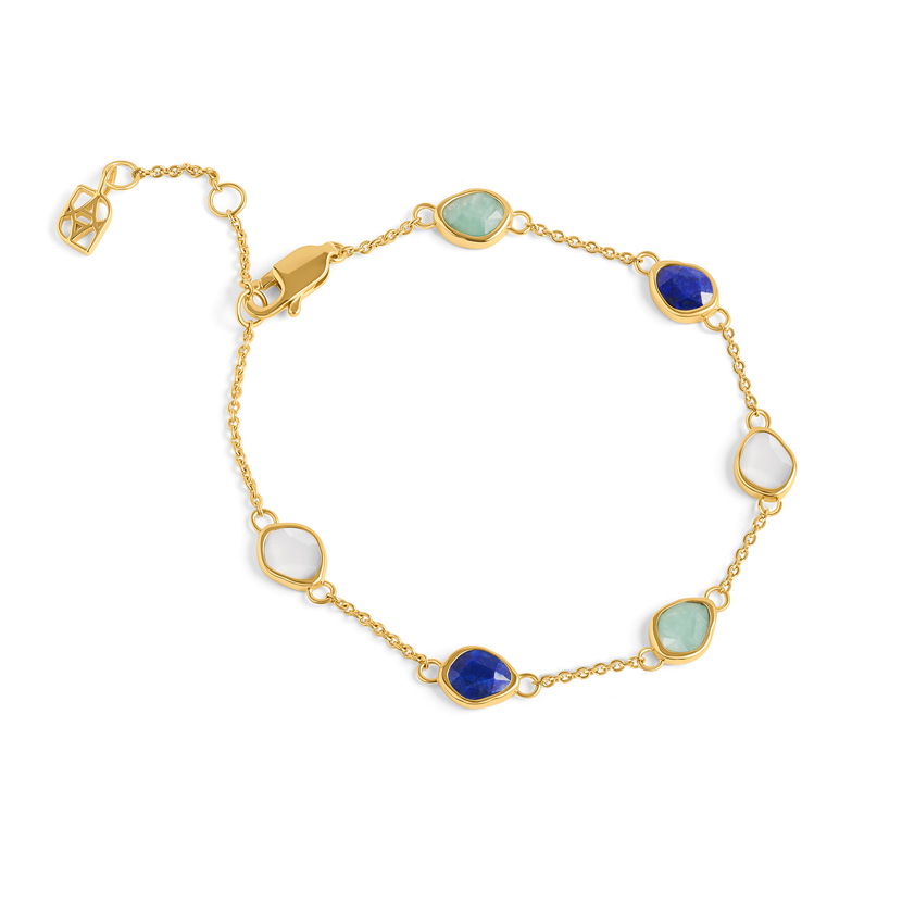 Signature Cut Multi-Gemstone Bracelet (Gold)