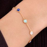 Signature Cut Multi-Gemstone Bracelet (Gold)