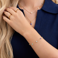 Signature Cut Multi-Gemstone Bracelet (Gold)