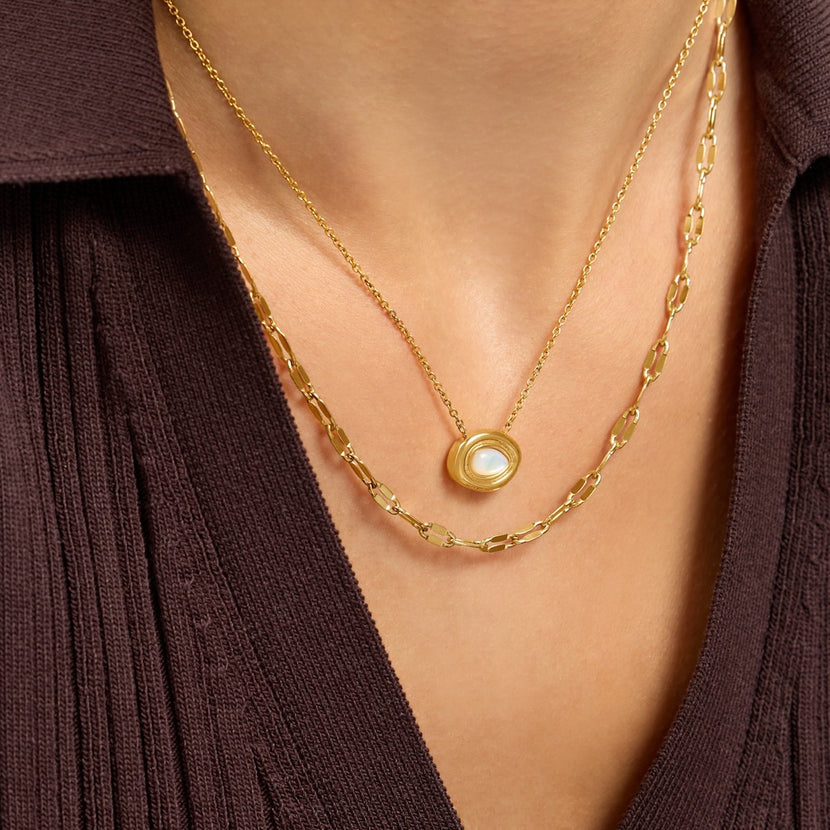 Vintage-Inspired Necklace Set (Gold)