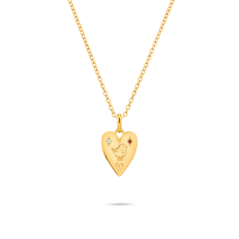 Murphys Sketches x Abbott Lyon Custom Robin Locket (Gold)