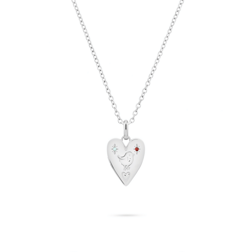 Murphys Sketches x Abbott Lyon Custom Robin Locket (Silver)