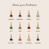 Droplet Birthstone Pendant (Gold)