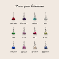 Droplet Birthstone Pendant (Silver)