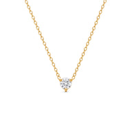 Crystal Round Necklace (Gold) - Worth £49