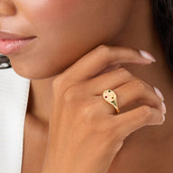 The Story of Us Oval Signet Ring (Gold)