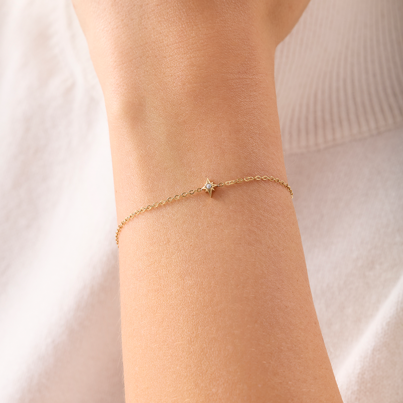 Tommy's Charity North Star Bracelet (Gold)
