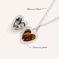 Mini Me Heart Locket Necklace (Silver)