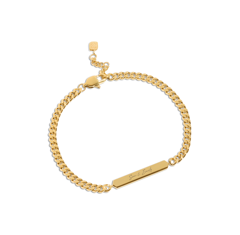 Men's Intersection ID Bracelet (Gold)