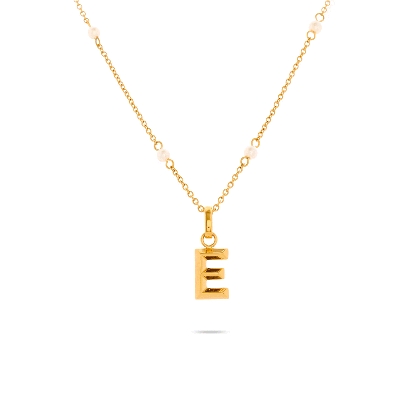 Knife Edge Initial Necklace (Gold)
