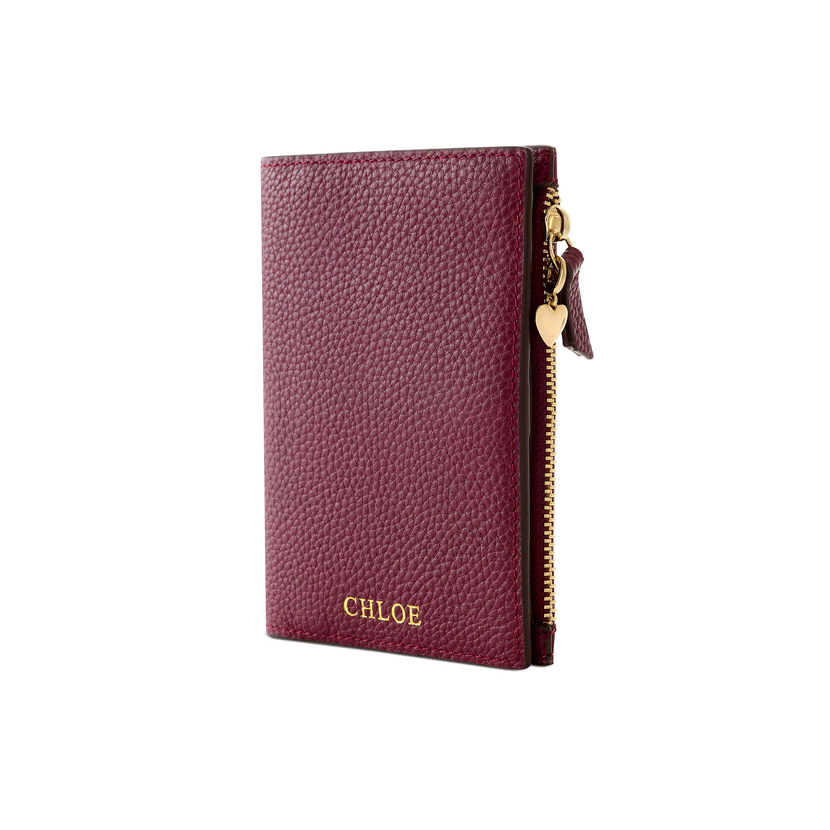 Leather Passport Holder (Plum)