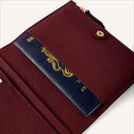 Leather Passport Holder (Plum)